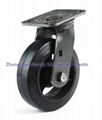 6" Unplated Waste Bin Industry Dumpster Casters 