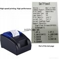High quality 58mm thermal receipt printer usb and bluetooth2.0 port mini printer 5