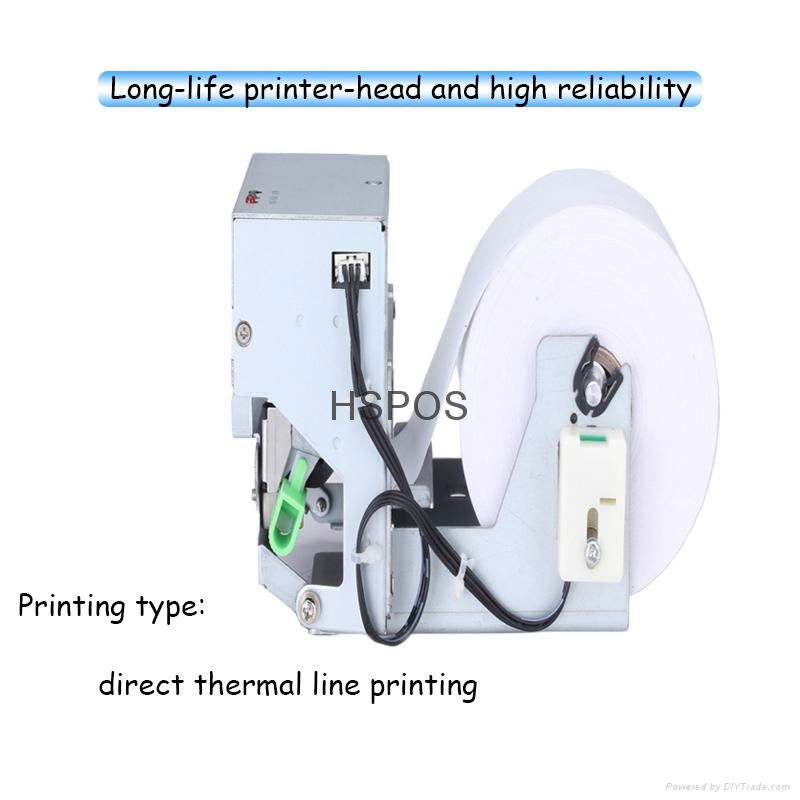 58mm thermal all-in-on printer with auto cutter usb panel mount 2