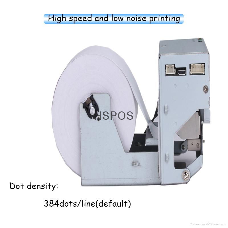 58mm thermal all-in-on printer with auto cutter usb panel mount 3