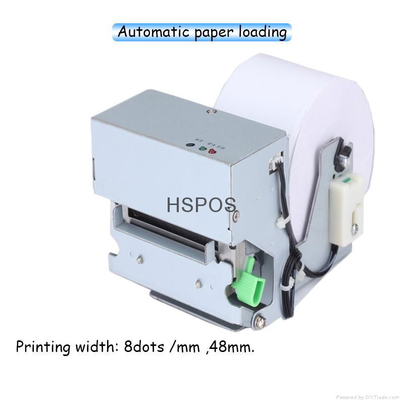 58mm thermal all-in-on printer with auto cutter usb panel mount 5