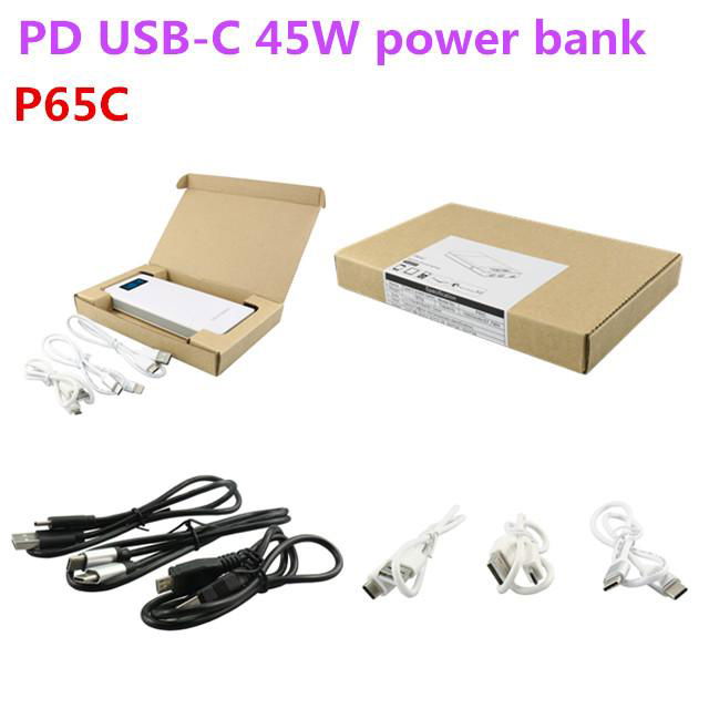 2018 hot selling in Germany PD type c 45w mobile battery power bank with 20000 4