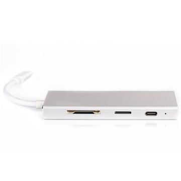 7 ports USB 3.0 hub with HDMI for type C laptops data transfer and PD charge