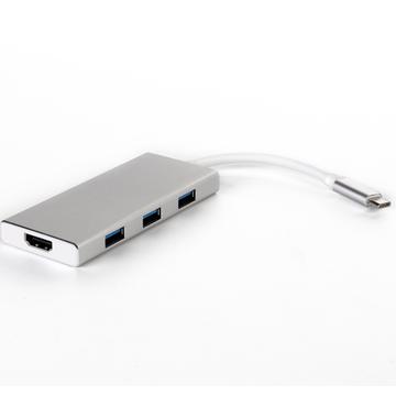 7 ports USB 3.0 hub with HDMI for type C laptops data transfer and PD charge 2