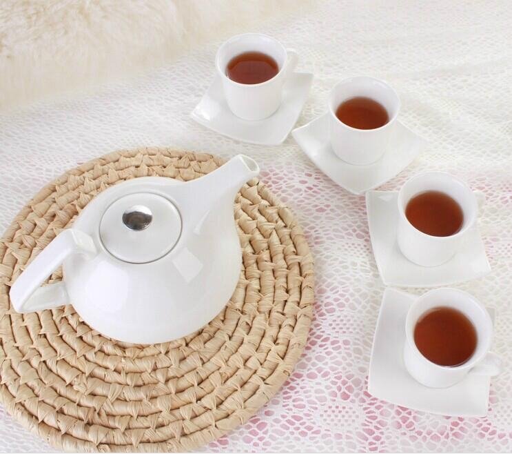現代茶具套裝白陶瓷 3