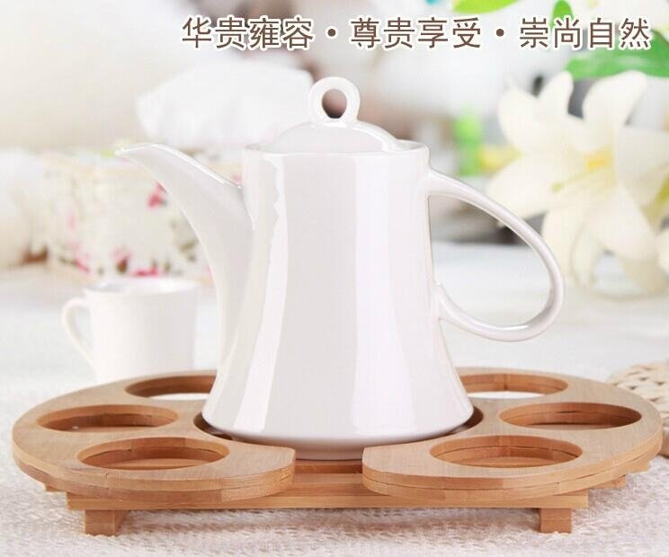 現代茶具套裝白陶瓷 4