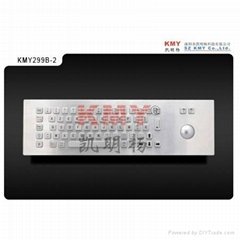 Ik07 Anti-Vandal Industrial Metal Keyboard with Trackball (KMY299B-2)