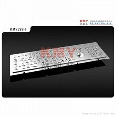 Vandalproof Ik07 Kiosk Metal Keyboard with Trackball and Numeric Keypad KMY299H