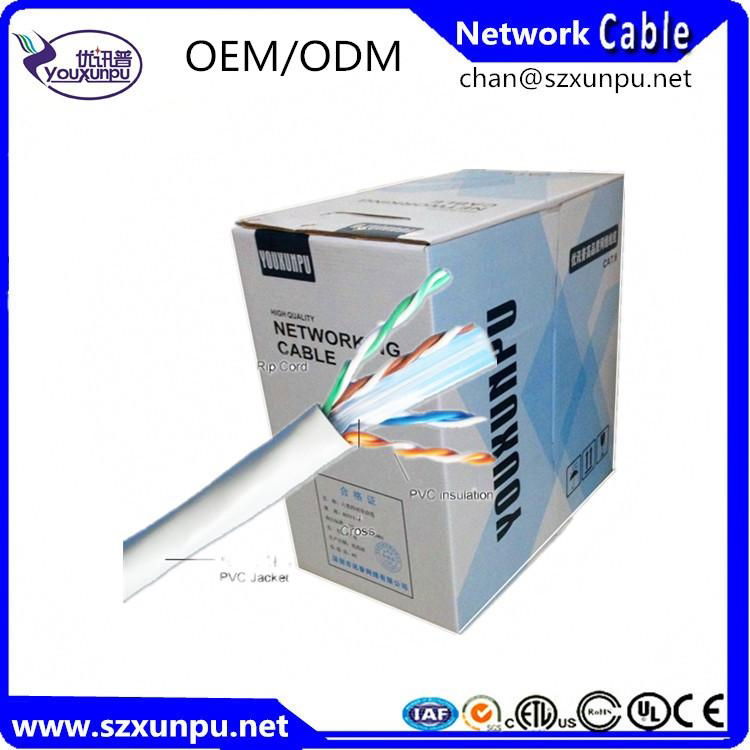 CCA utp cat6 cable 23awg 305meter good quality