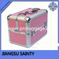 Hot style pink pu makeup vanity case