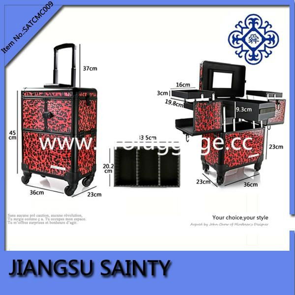 Professional makeup trolley cases with universal wheels 2