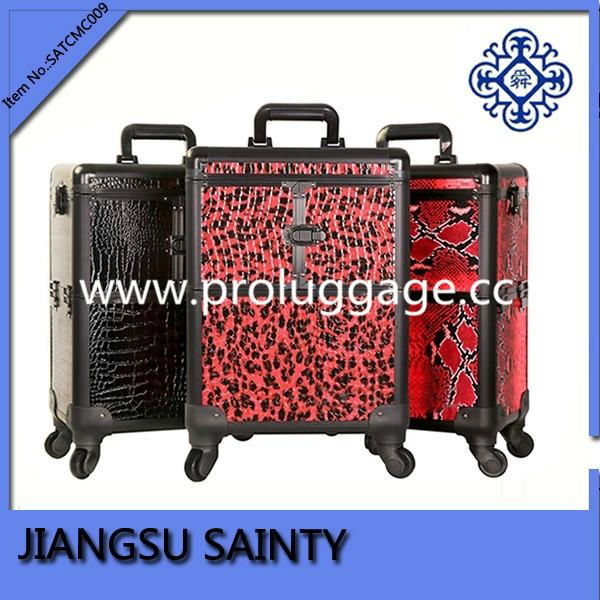 Professional makeup trolley cases with universal wheels
