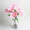 artificial lily bouquet decorative lily flower bouquet Silk flower bouquet