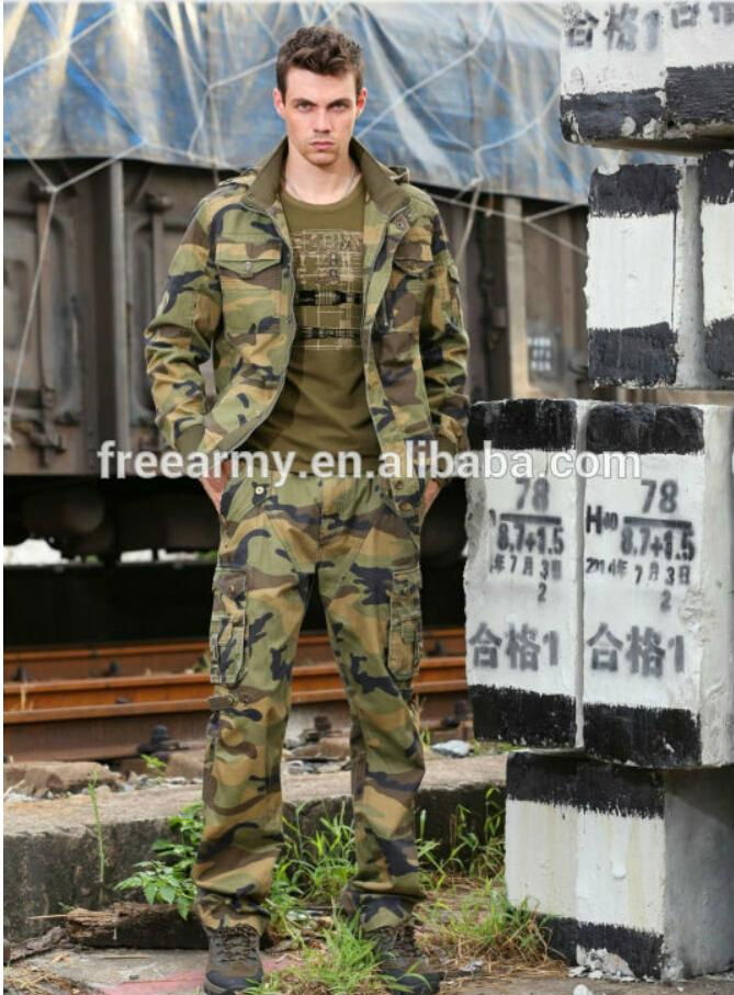 Outdoor leisure military style mens cotton jacket 3