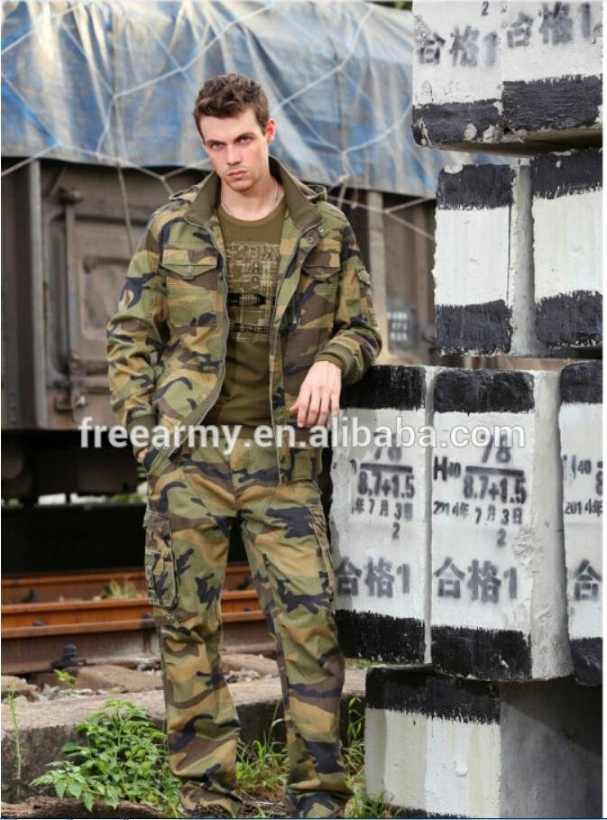 Outdoor leisure military style mens cotton jacket 2