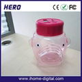 Plastic piggy bank with coin counter 5