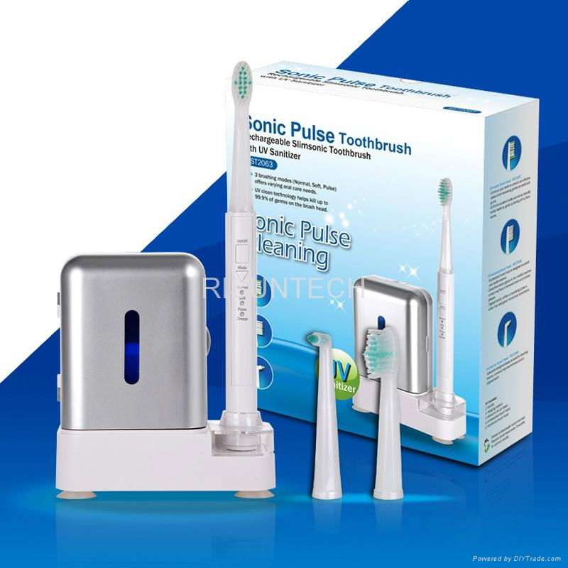 Rechargeable Sonic Pulse Toothbrushwith UV Sanitizer