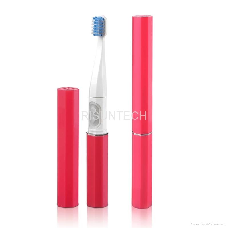Pocket Mini Battery Sonic Electric Pulse Toothbrush 2