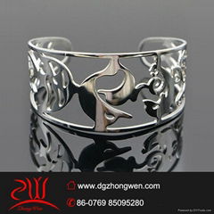 fashio steel jewelry cutout design cuff bangle