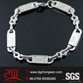 men's two tone stainless steel link