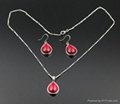 fashion jewelry set for women charm necklace and earring jewelry set 2