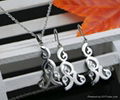 women's stainless steel gift items fashion necklace & earring set 3