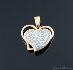 stainless steel jewelry heart charm pendant designs