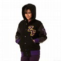  Black Body White Sleeves Letterman Varsity Jackets 1