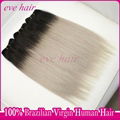 Silky Straight 1B Grey Color 100% Virgin Human Hair Weave OTSilver Hair 2