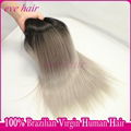 Silky Straight 1B Grey Color 100% Virgin Human Hair Weave OTSilver Hair 4