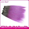 Purple Hair Silky Straight 100% Unprocessed Virgin Human Hair Extension 1