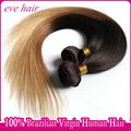 Ombre Hair Extension T43027 Color Brazilian Straight Virgin Human Hair Extension 5