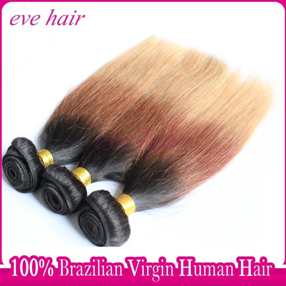 Hot Sale Straight T1B3327 Color 100% Virgin Human Hair Extension 2