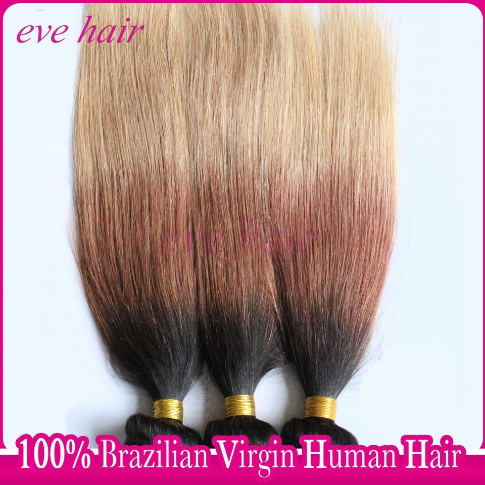 Hot Sale Straight T1B3327 Color 100% Virgin Human Hair Extension 5