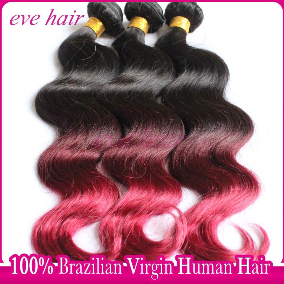 Brazilian Body Wave 3T1B99JBG 100% Virgin Human Hair Extension