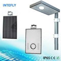 Bright white bridgelux integrated 15w solar street lighting excellent quality