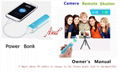 Portable mobile power Remote shutter camera new gifts OEM