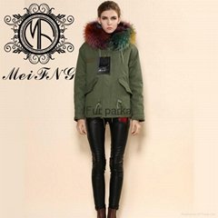 100% Pure Cotton Real Fox Lined Parka In UK fashion