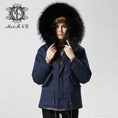 Newest stylish fishtail parka with faux fur liner