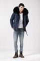 Fashionable men jackets with fur lined parka coat 3