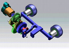 Massager silent gearbox and transmission mechanism design