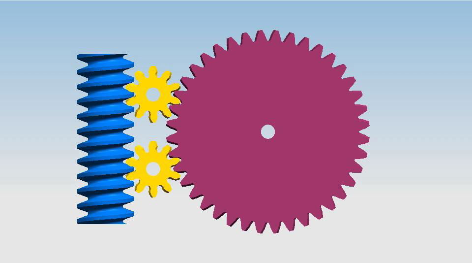 Double self-locking force design of single worm and double worm gear 3