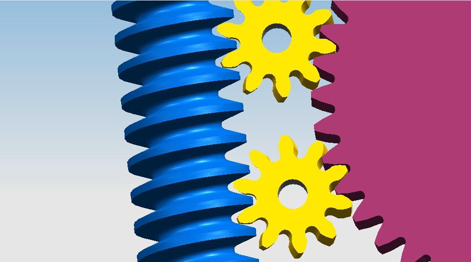 Double self-locking force design of single worm and double worm gear 4