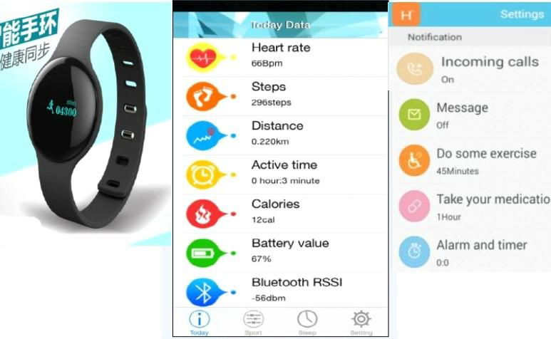 Waterproof Smart Wristband Bluetooth 4.0 Pedometer Calorie Sleep tracker 4