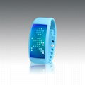 TVG 3D Pedometer Calories Jelly Unisex LED Wrist Smart Bracelet watch Signature 