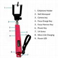 Flexion QuickSnap Extendable Selfie stick with built-in Bluetooth Remote Shutter 3