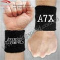 Sports absorb fashion customized cotton embroidery wristband