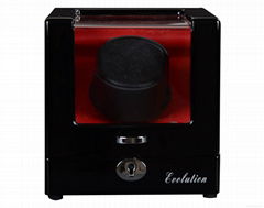 Personalized small single rotor wooden watch winder