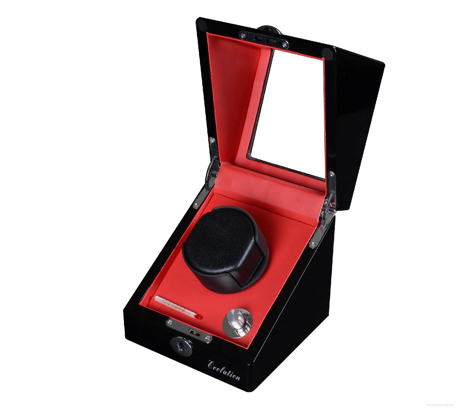 Personalized small single rotor wooden watch winder 3