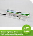 24v 30w LED driver constant voltage power supply  for led spot lights 5